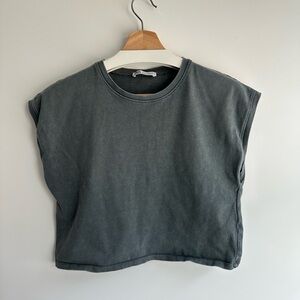 Zara cropped muscle tshirt